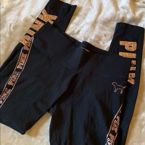 Victoria’s SecretPink Black Cotton Yoga Leggings M